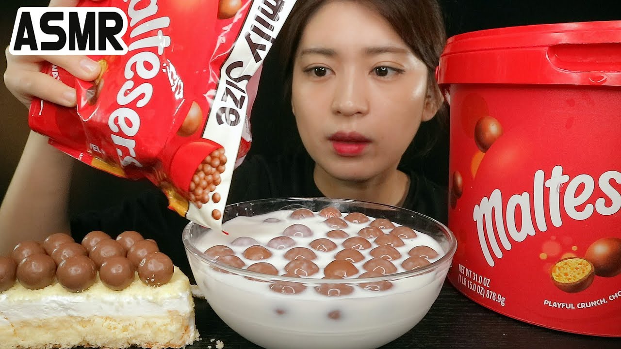 몰티져스, 치즈케이크ㅣ노토킹 ASMR 리얼 사운드 먹방ㅣMALTESERS, CHEESE CAKEㅣモルティーザーズチョコレートㅣReal Sound NoTalking Mukbang ♥