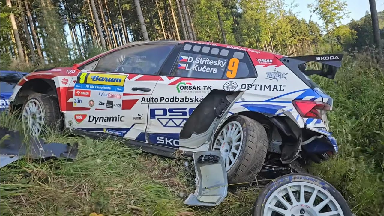 Dominik Stříteský CRASH BARUM RALLY 2025 ( RZ 13 KATEŘINICE )