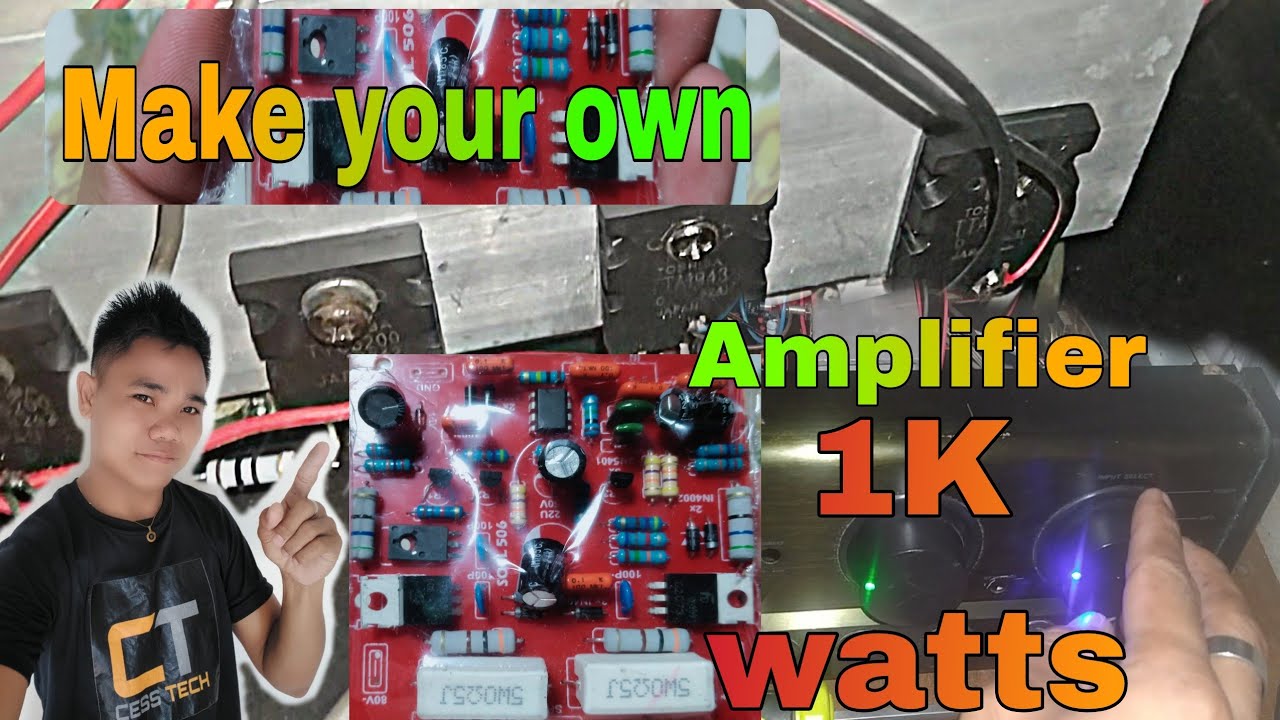 Diy ocl 506 amplifier kit 1000 watts upgradable  two paire transistor