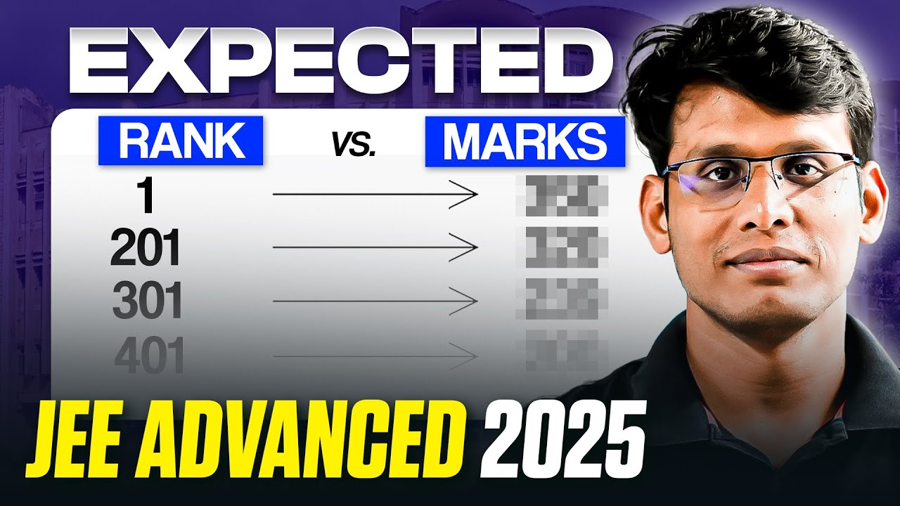 JEE Advanced 2025 Expected Marks Vs Rank Based On Difficulty & JEE Report
