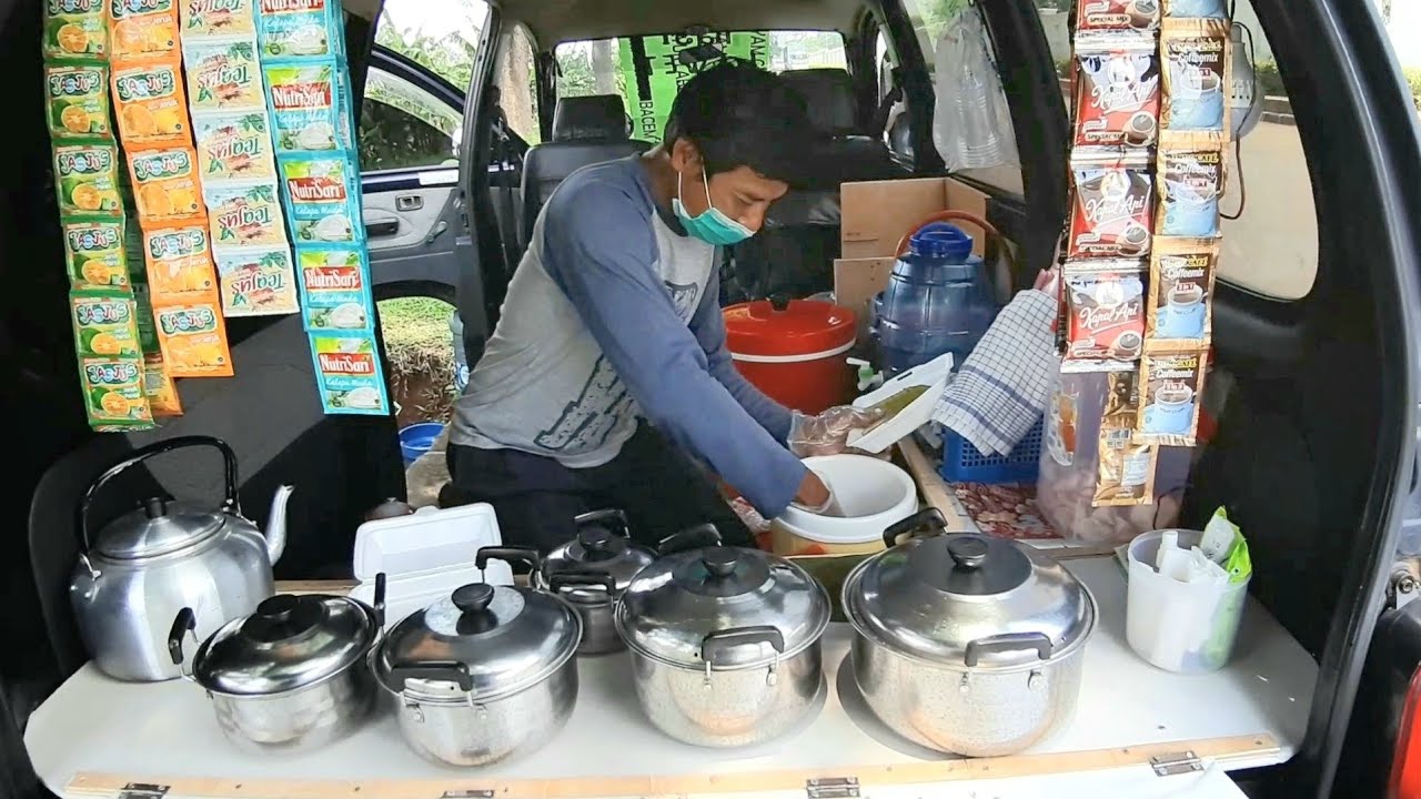 JUALANNYA BARU 4 BULAN !!! TIDAK ADA PEKERJAAN PAK GIARTO MULAI USAHA JUALAN NASI LIWET PAKAI MOBIL