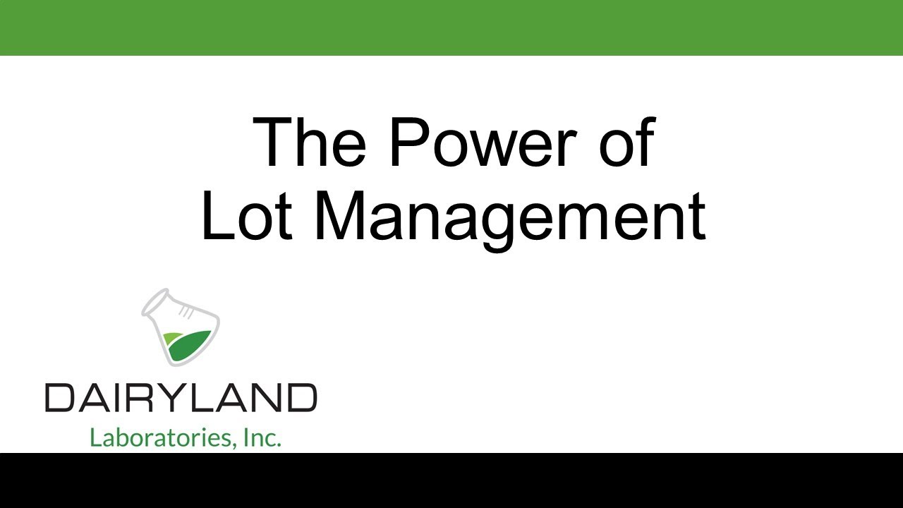 The Power of Lot Management