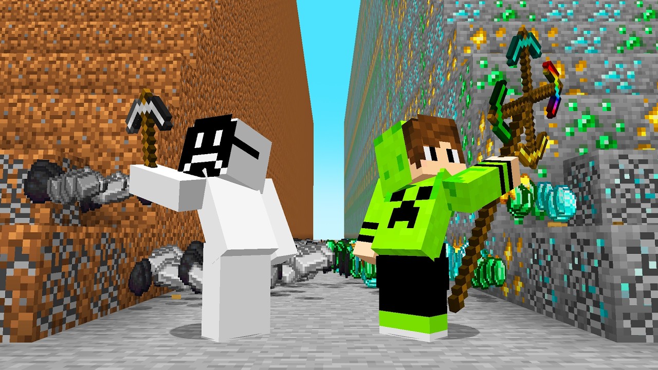 ГОРНАЯ БИТВА: БОГАТЫЙ vs БЕДНЫЙ в Minecraft!