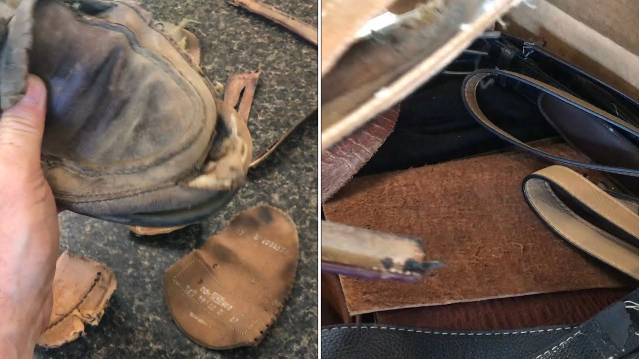 “converting” old shoes into VALUABLE leather pieces (great for projects)