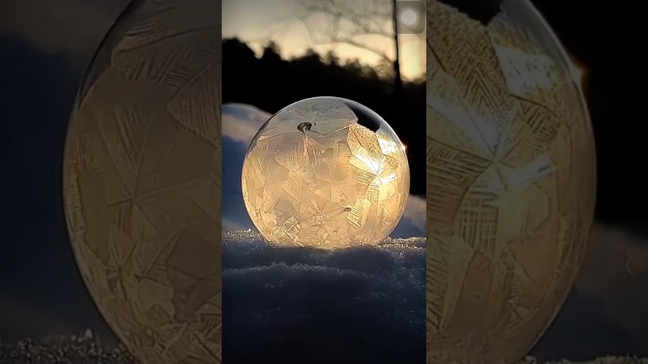 #frozen #snowflake #snow #bubble