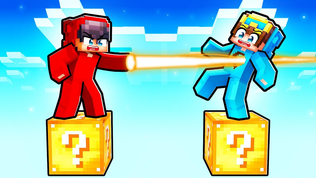 CASH vs NICO LUCKY BLOCK SKYWARS!