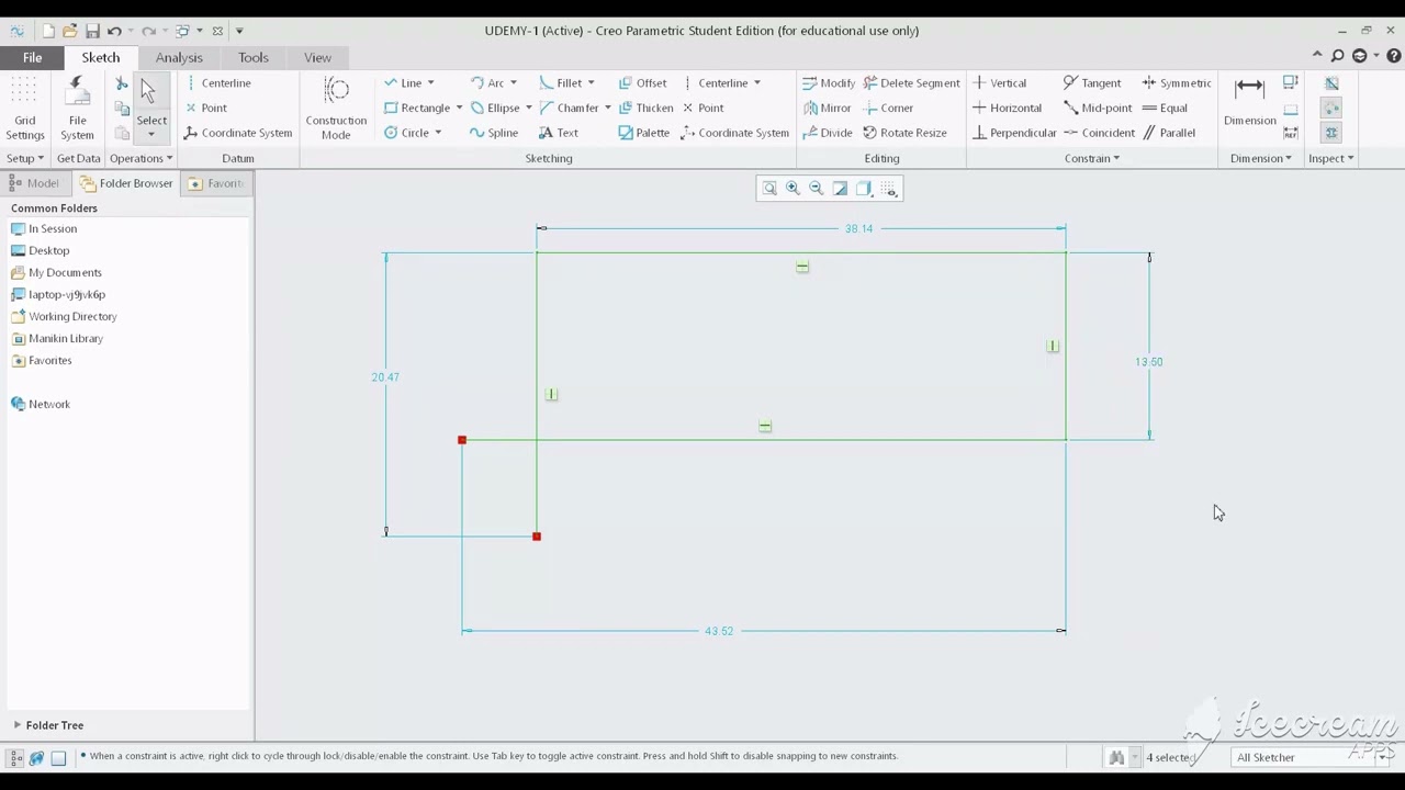 How to Create a Line in Creo