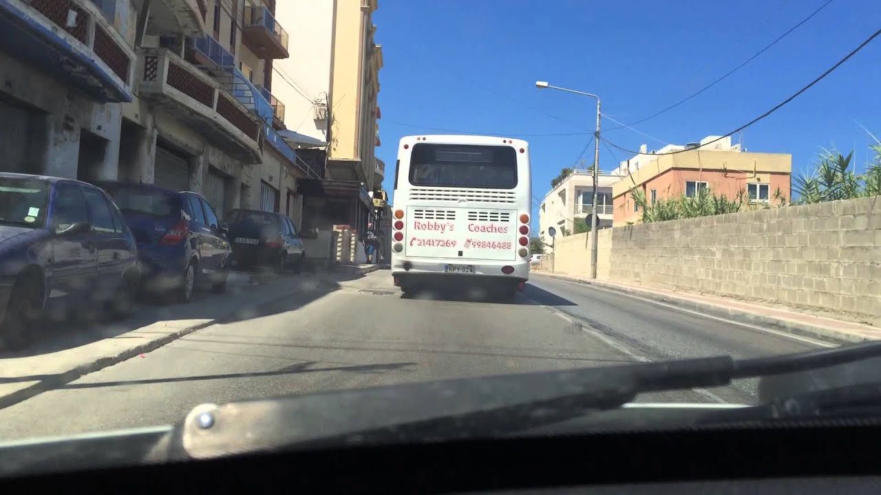 Driving in Malta from St. Paul's Bay to Mellieha