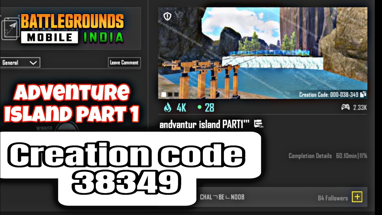 Bgmi wow Parkour Creation Code 38349 adventure Island part1 #bgmi #bgmilive #gaming #gamingvideos 