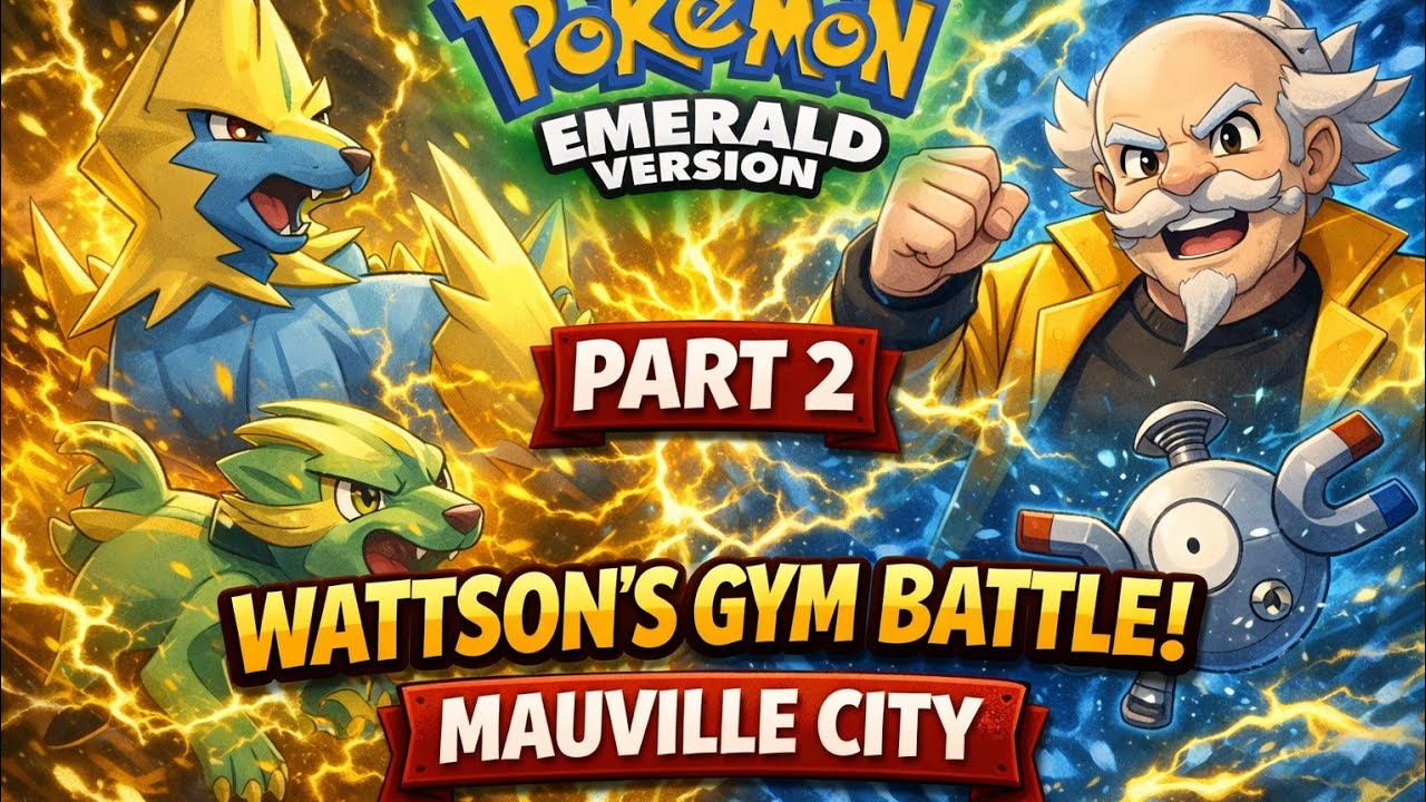 Pokémon Emerald Version – Part 2 | Wattson Gym Battle (Mauville City) ⚡