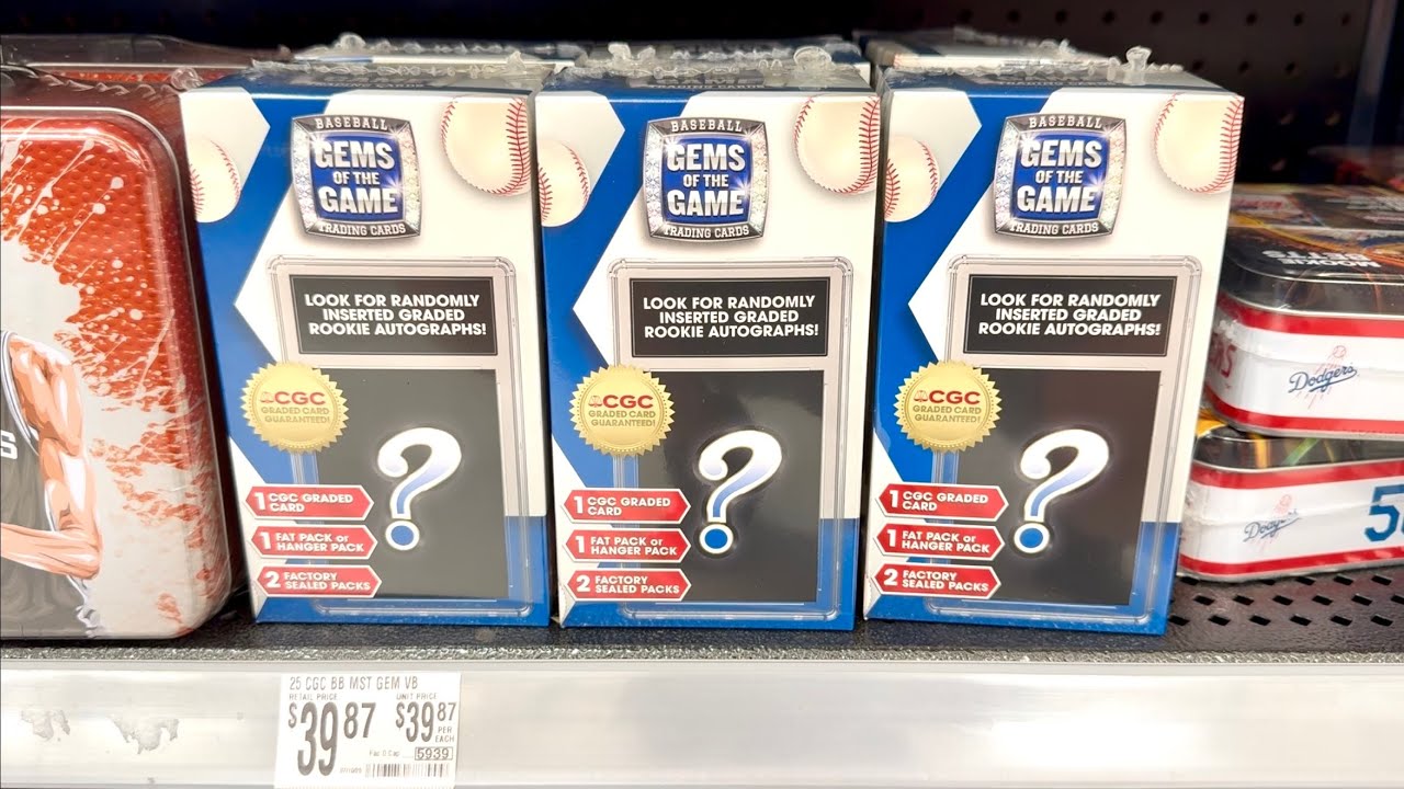 NEW REPACK PRODUCT AT WALMART!  GEMS OF THE GAME WITH GRADED CARDS!