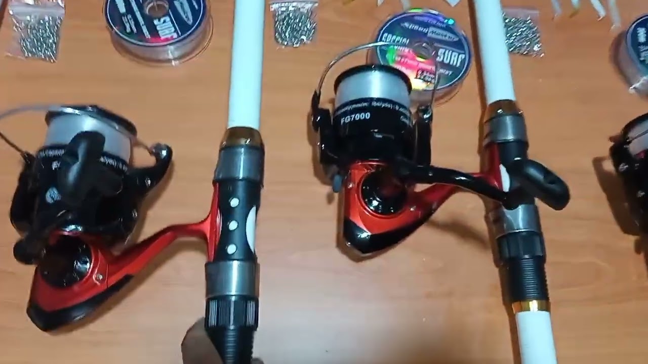 🤩 قصبات الصيد 🎣 للمبتدئين بتقنية الجر (spning) بي ثمن 💸 جد مناسبة غير لي مبغاش 0695009453