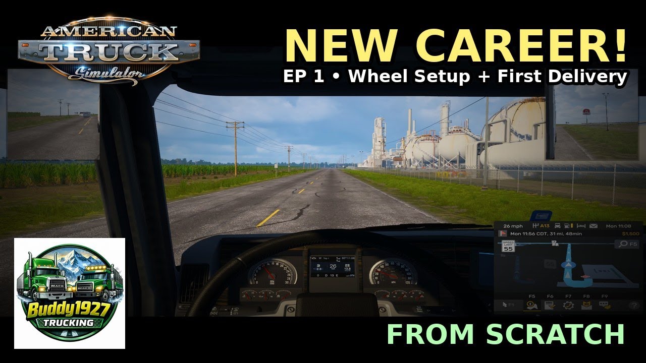 American Truck Simulator | NEW CAREER START! Setup, First Delivery + Wheel Tuning (Episode 1)