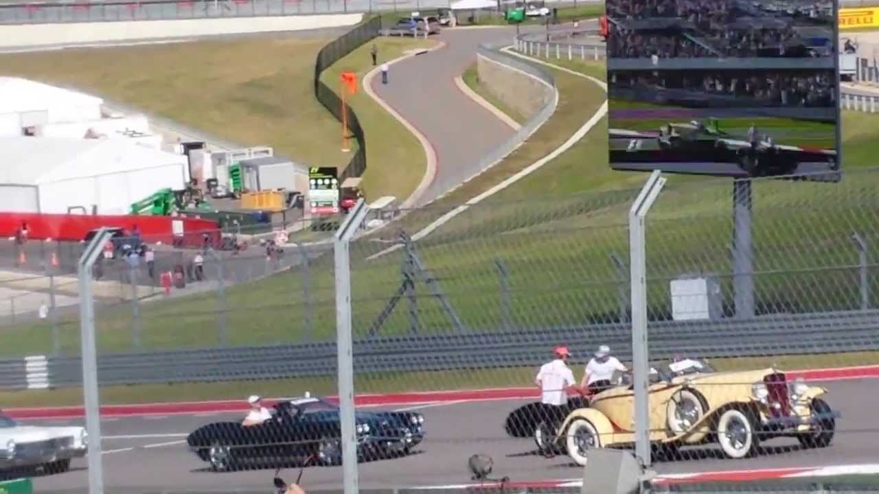 2013 F1 USGP Driver's Parade Stall and Crash