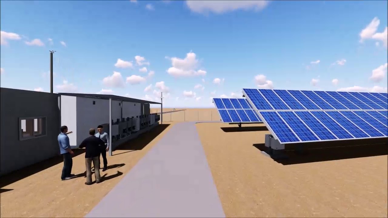 PV Solar Power Plant 3D video