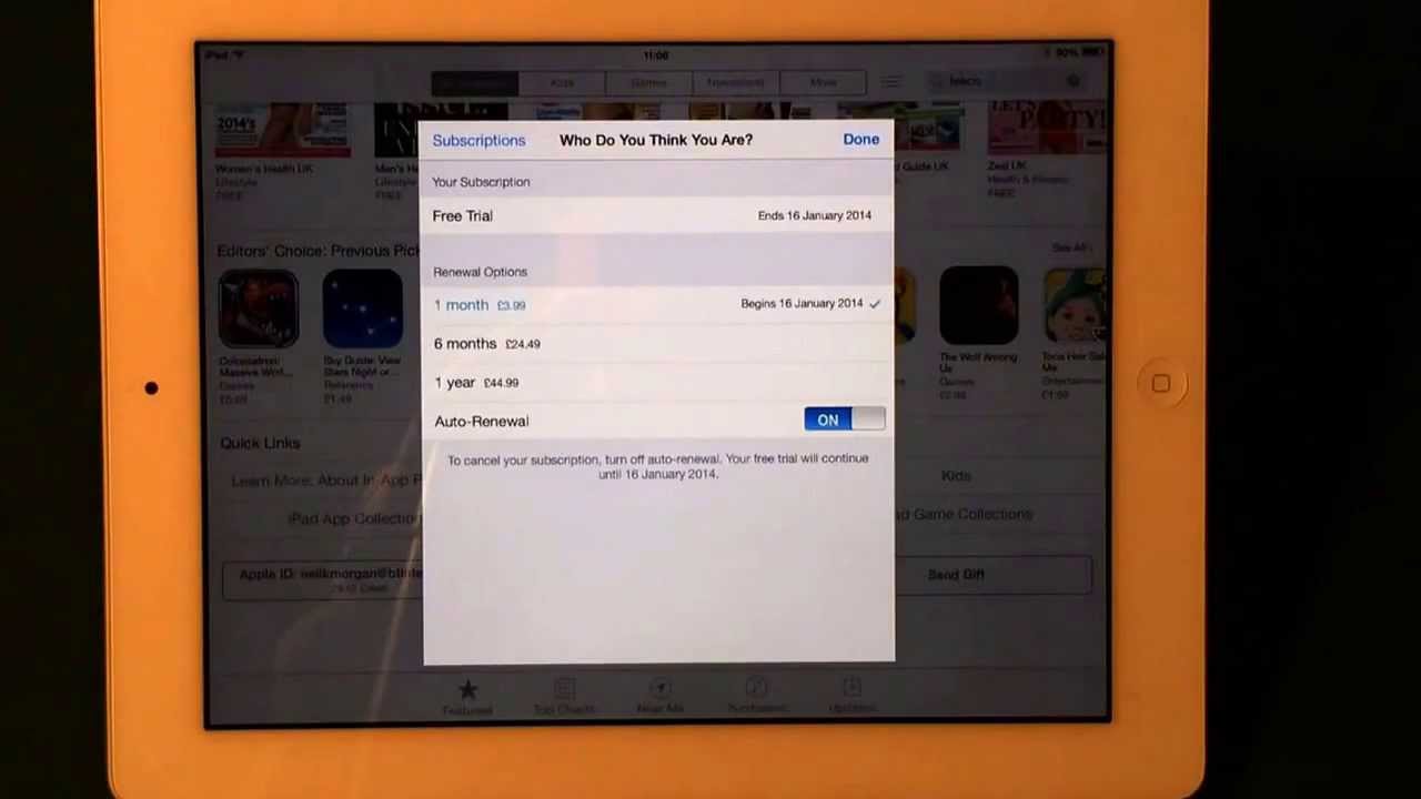 How to cancel an Apple Newsstand subscription