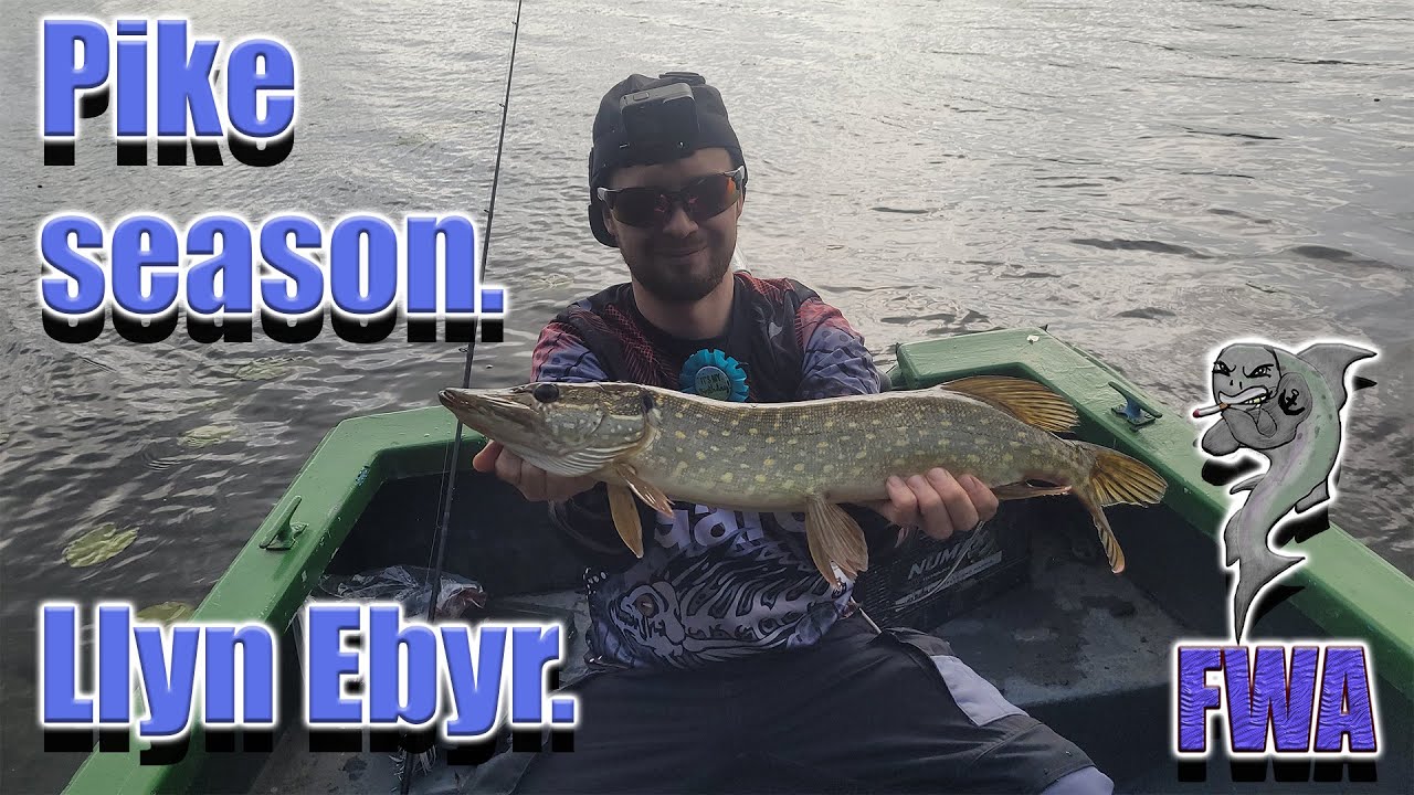 lake lure fishing for pike - Llyn Ebyr - Mid Wales (UK) - Pike season Begins - Lake pike fishing.