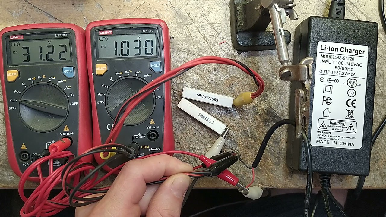 Cheap 67.2V 2A lithium-ion charger can only 1Amp deliver HZ-67220