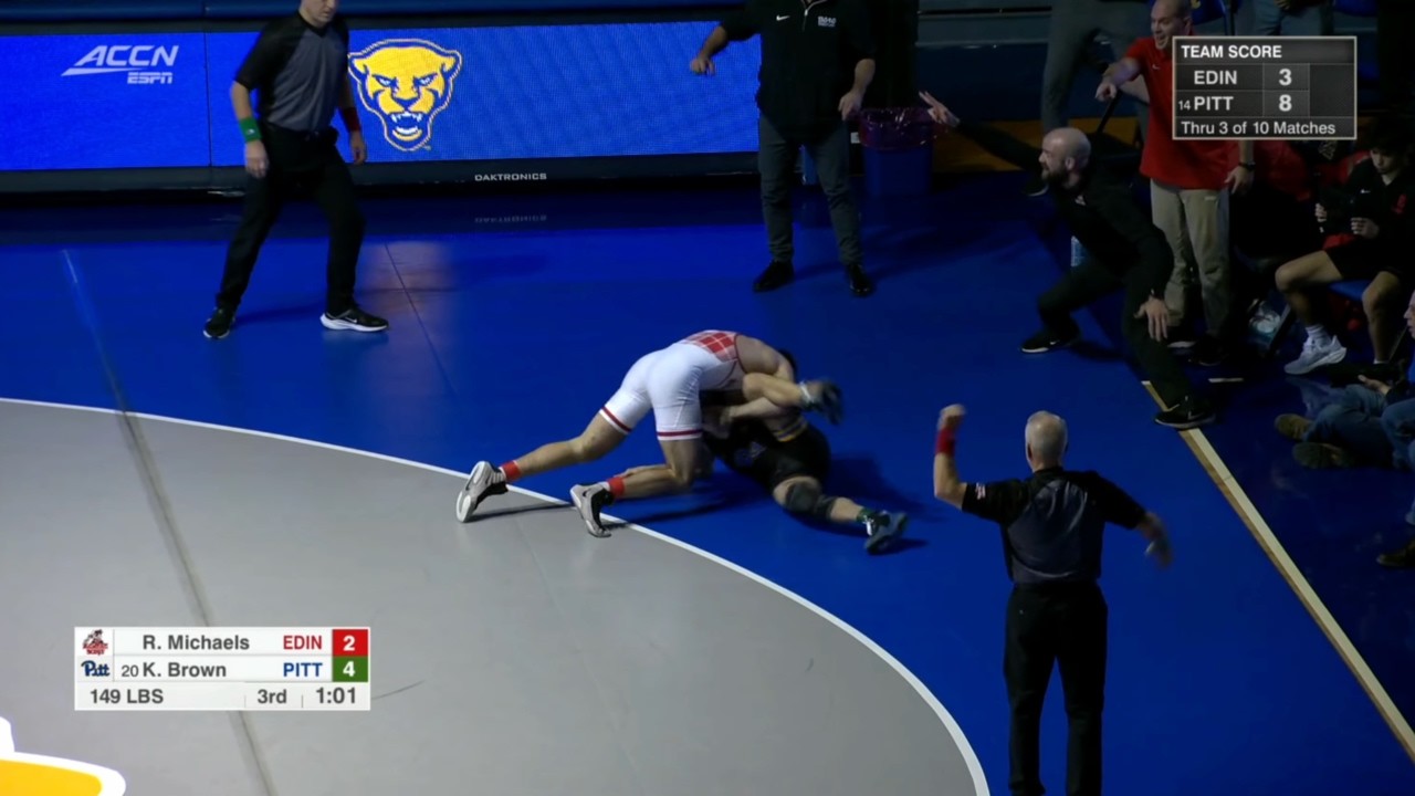 149lbs Ryan Michaels (Edinboro) vs Kade Brown (Pitt)
