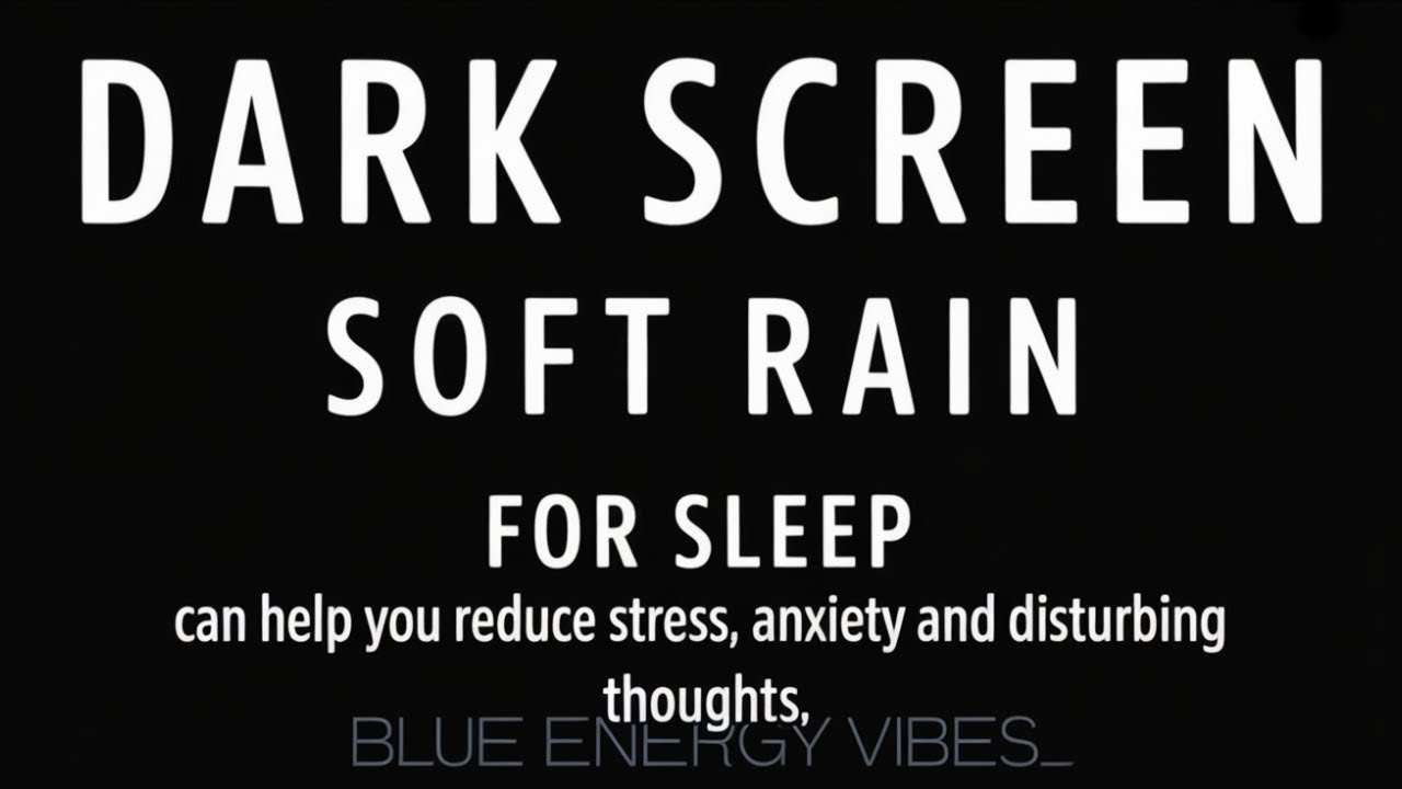 Pure Rain & Thunder Black Screen for Restful Sleep
