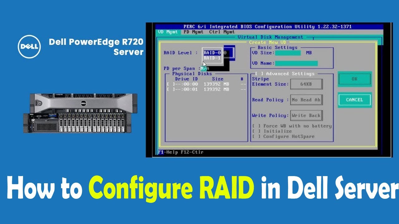 How to Configure RAID in Dell PowerEdge R730 | RAID 10 Configuration in Dell Server