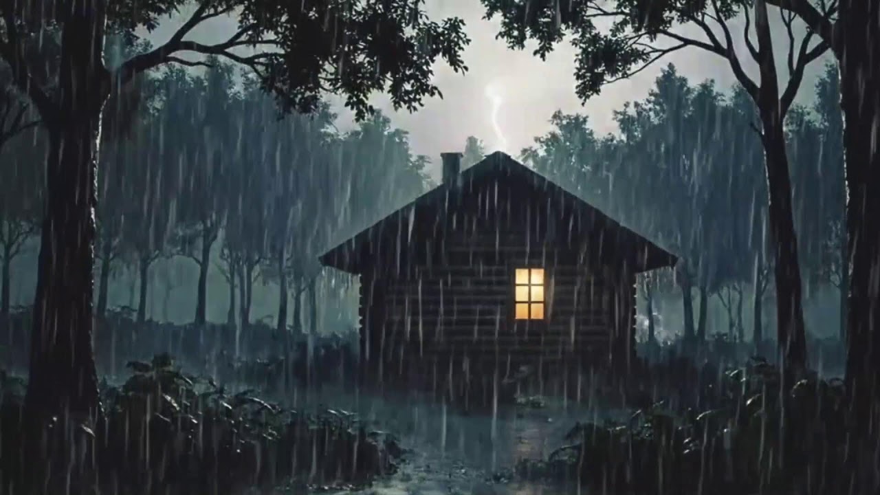 Midnight Rainstorm & Thunder | Relaxing Night Ambience | HEAVY RAIN | RAIN SOUNDS FOR SLEEP