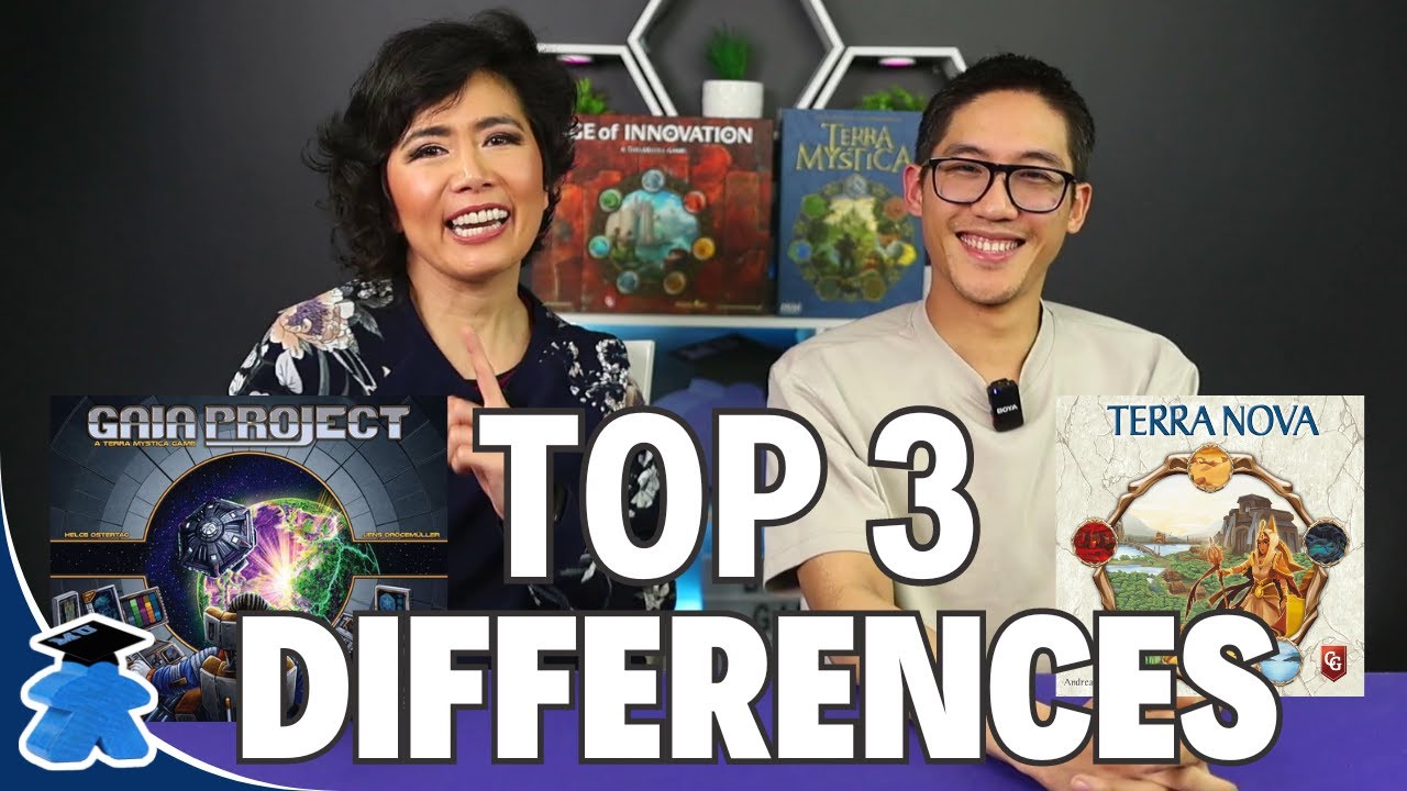 Top 3 Differences: Terra Mystica and Age of Innovation. Plus Terra Nova and Gaia Projects.