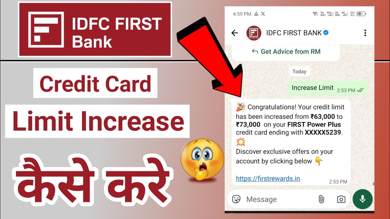 How to increase idfc first bank credit card limit | idfc first bank credit card limit increase