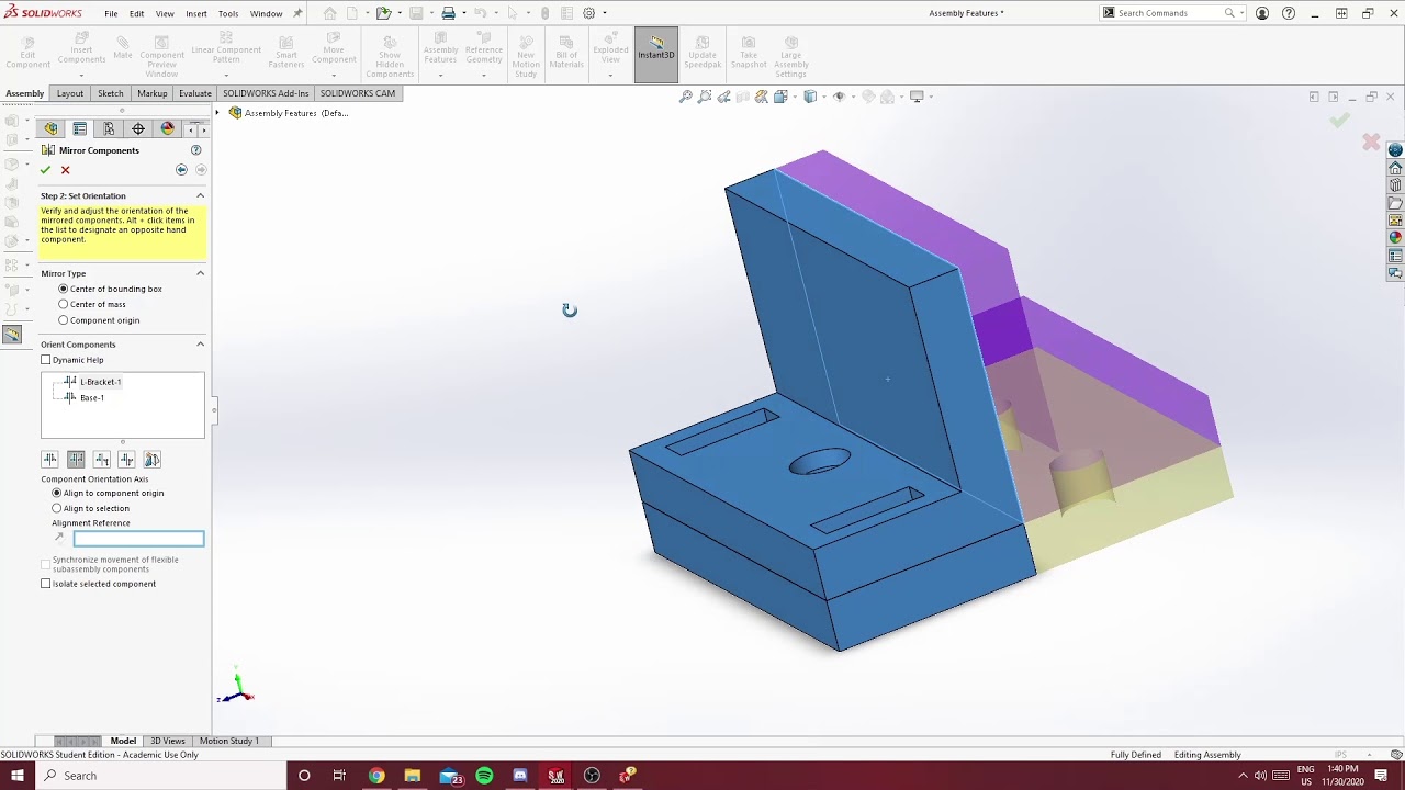 Derived Parts - SolidWorks 2020