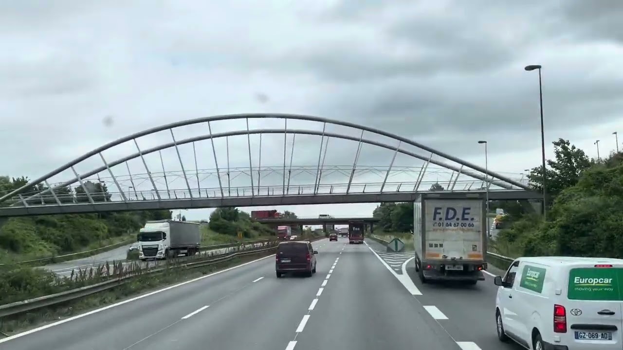 A1,Roissy CDG,N104,N2,Crepy en Valois en camion semi-remorque le 27 mai 2025