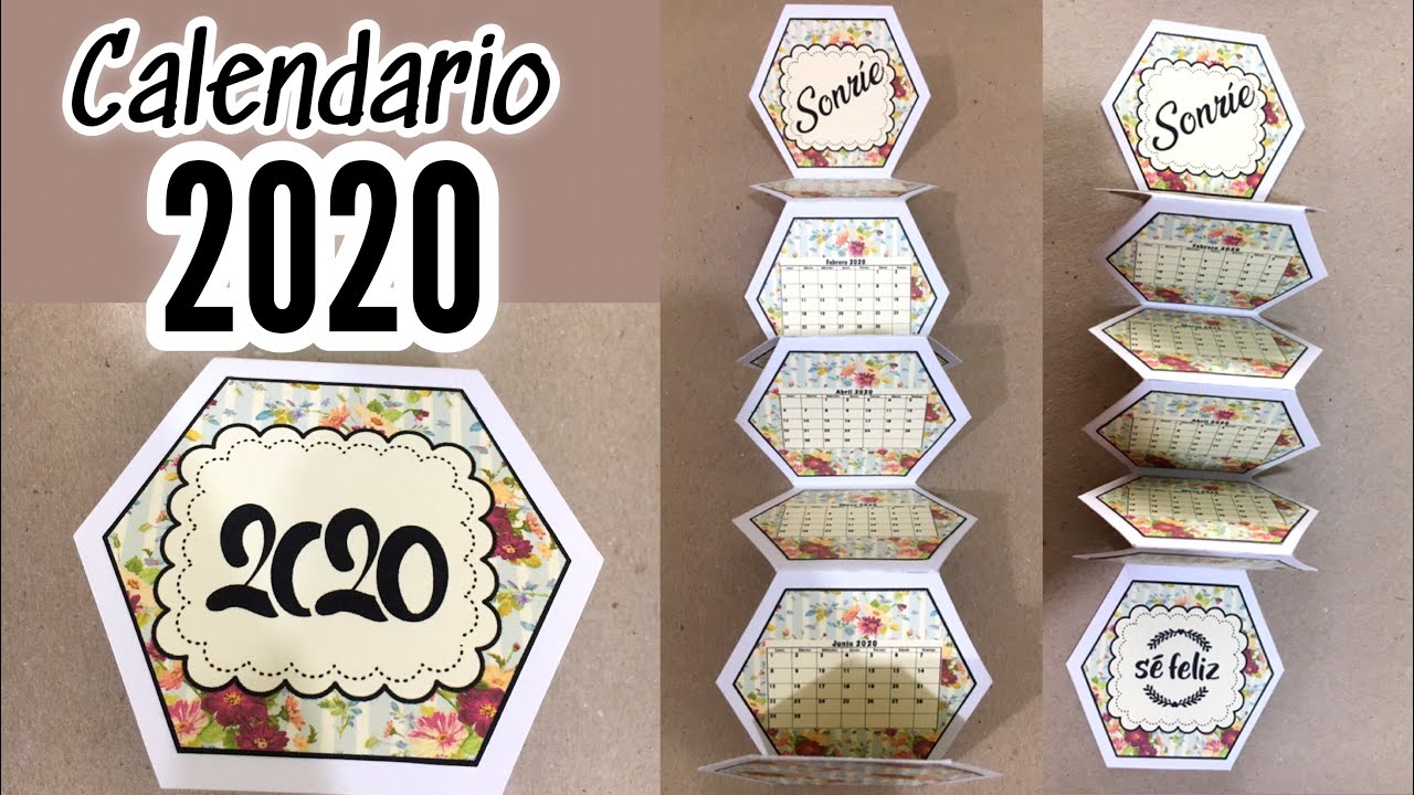 Haz tu propio calendario 2020 estilo acordeón