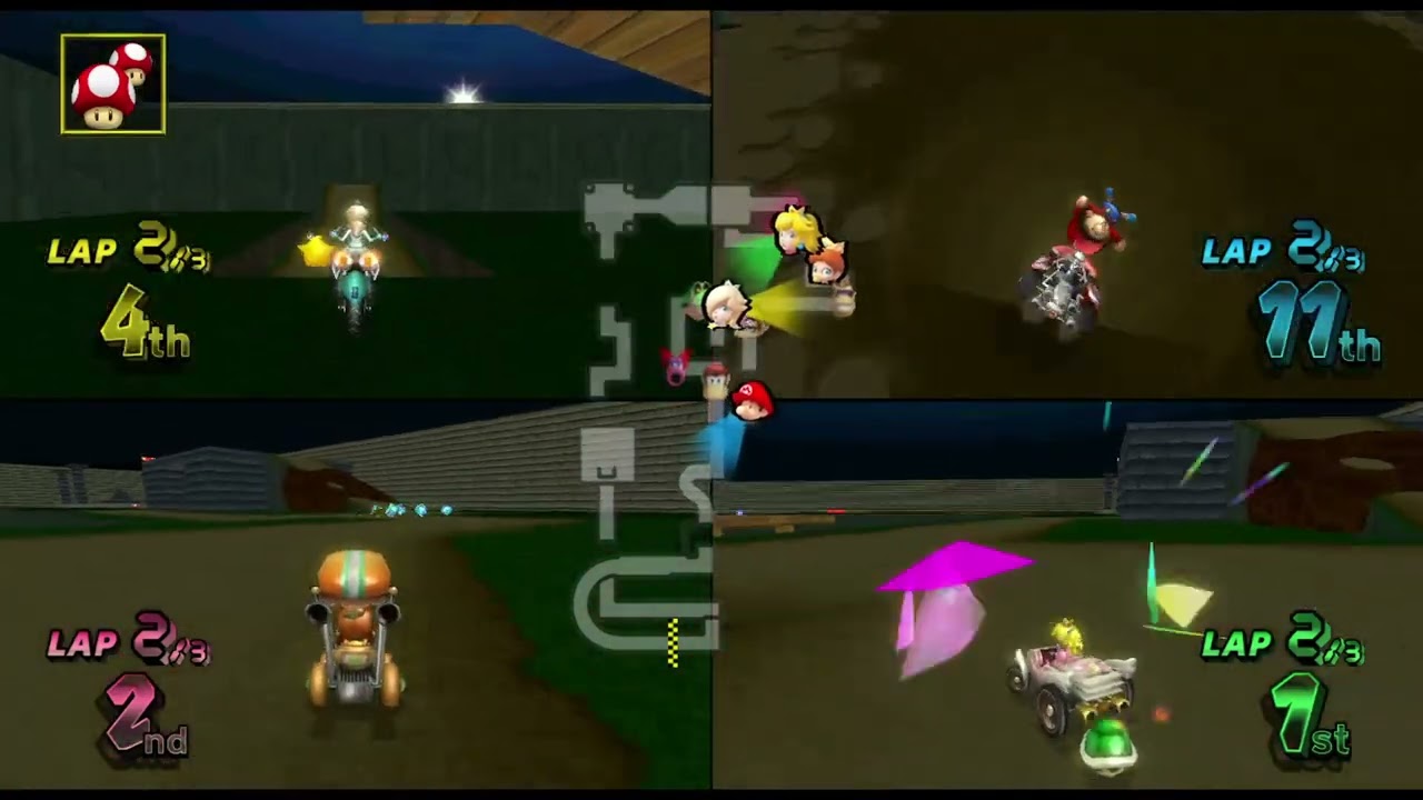 Mario Kart Wii Custom Tracks (History) ✦ 4 Players #016 (3 Tracks) Mirror