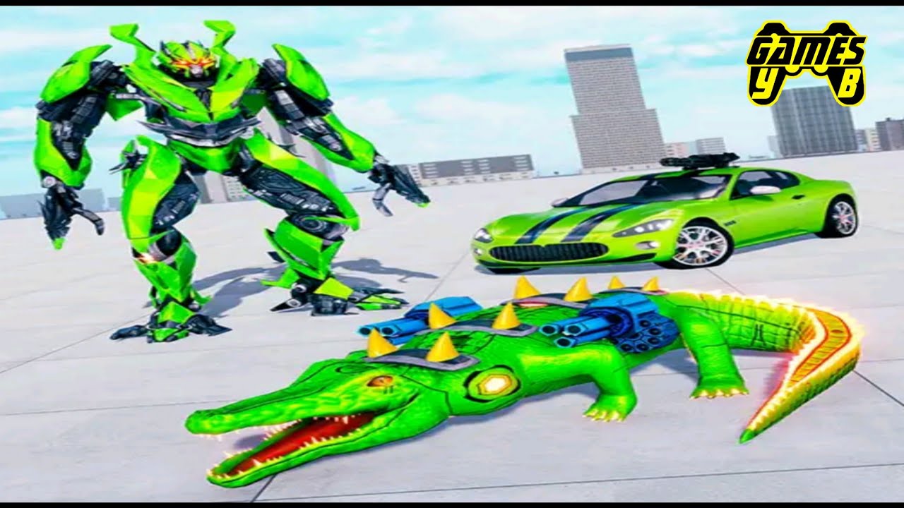 Crocodile Robot Car Transformation: Robot Simulator 2020 - Android Gameplay 1080p60