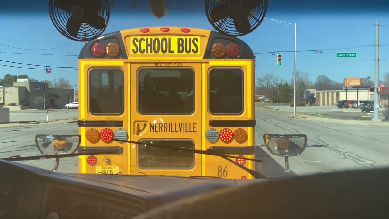 Bus ride home on bus 85 a 2022 IC-CE school bus on a warm sunny day 