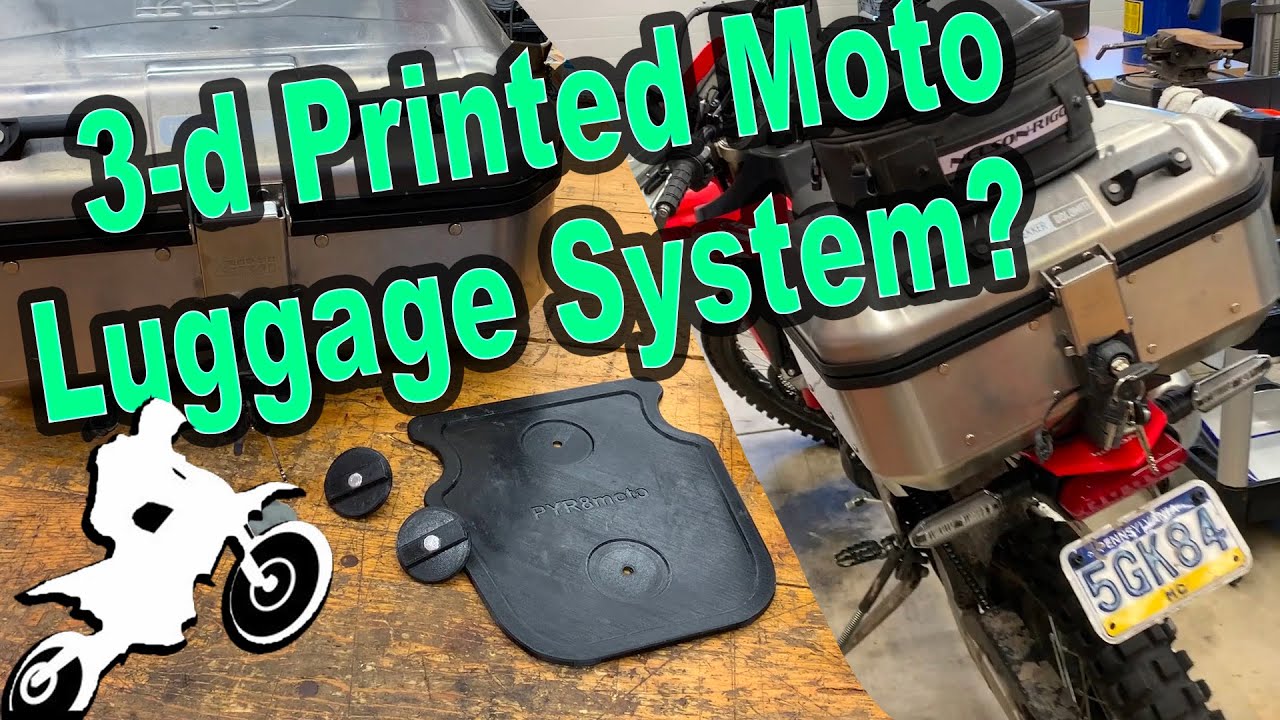 3D Printed Dual Sport Motorcycle Luggage Mounting System