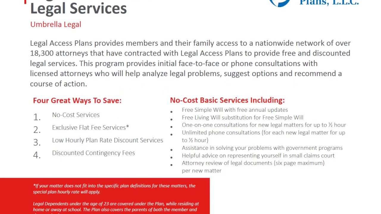 Umbrella Legal Discount Legal Services
