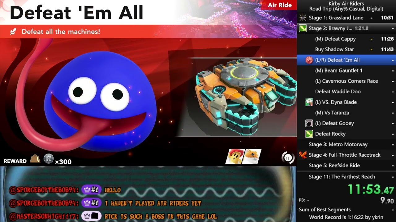 Kirby Air Riders Road Trip Any% Casual in 1:37:52