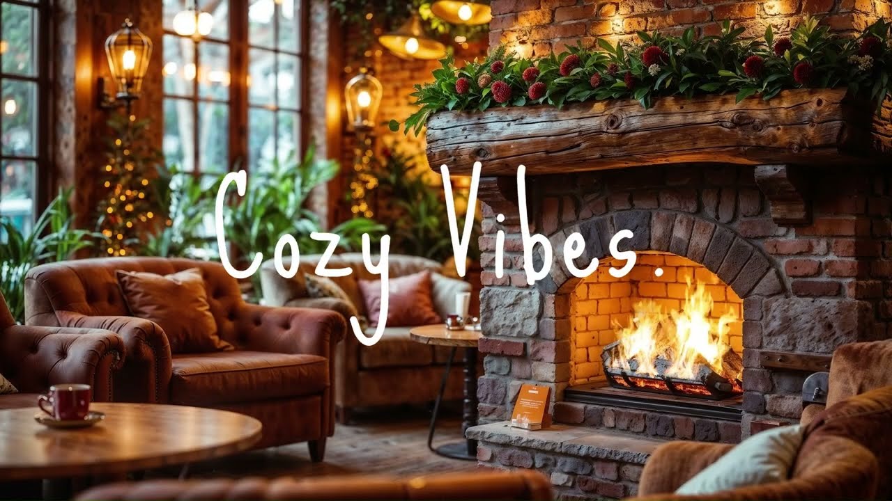 Falling Asleep by the Fire | Cozy Winter Sounds and Calm Music. 🔥