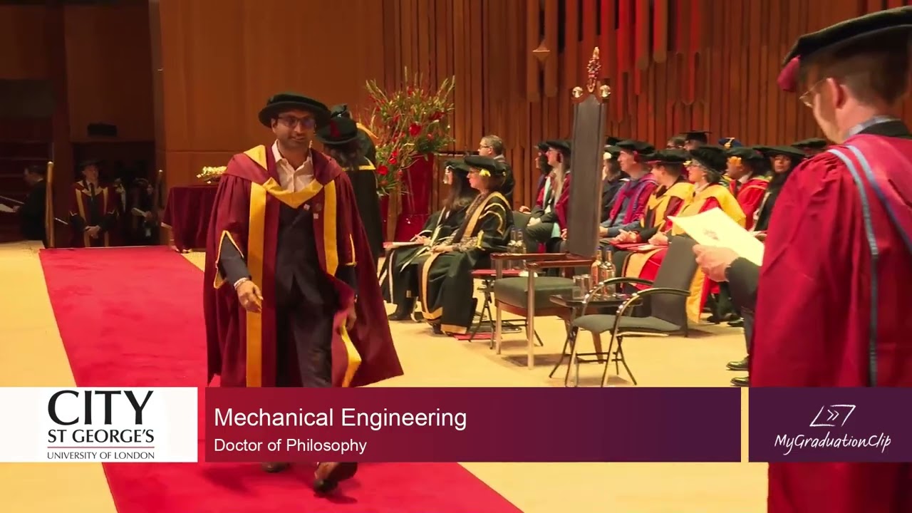PhD Graduation Ceremony | City, University of London | Industrial PhD Journey