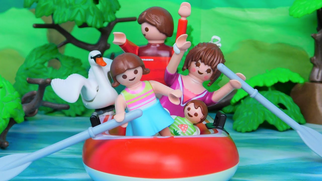 Playmobil -Ausflug mit dem Paddelboot |Familie Neumann