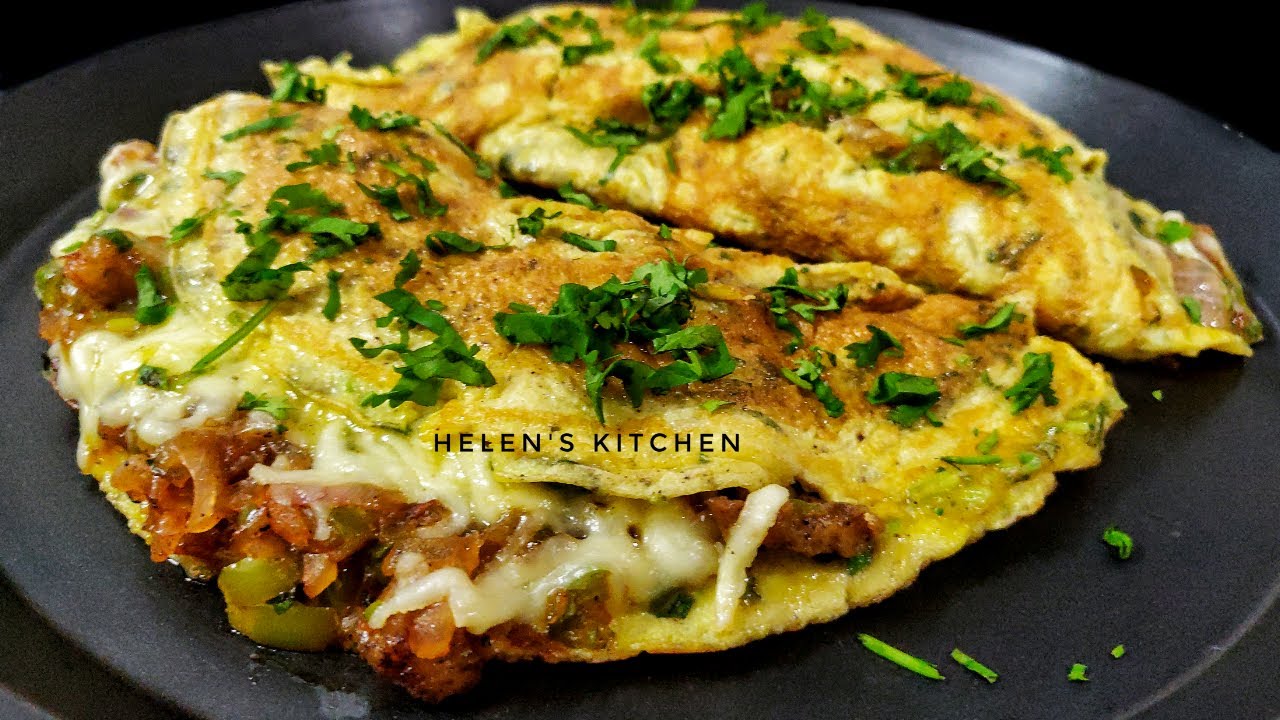 Cheesy Chicken Egg Wrap | Chicken & Cheese Omelette Recipe | Breakfast Recipe