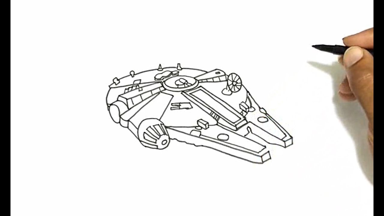 How to Draw the Millennium Falcon from Star Wars