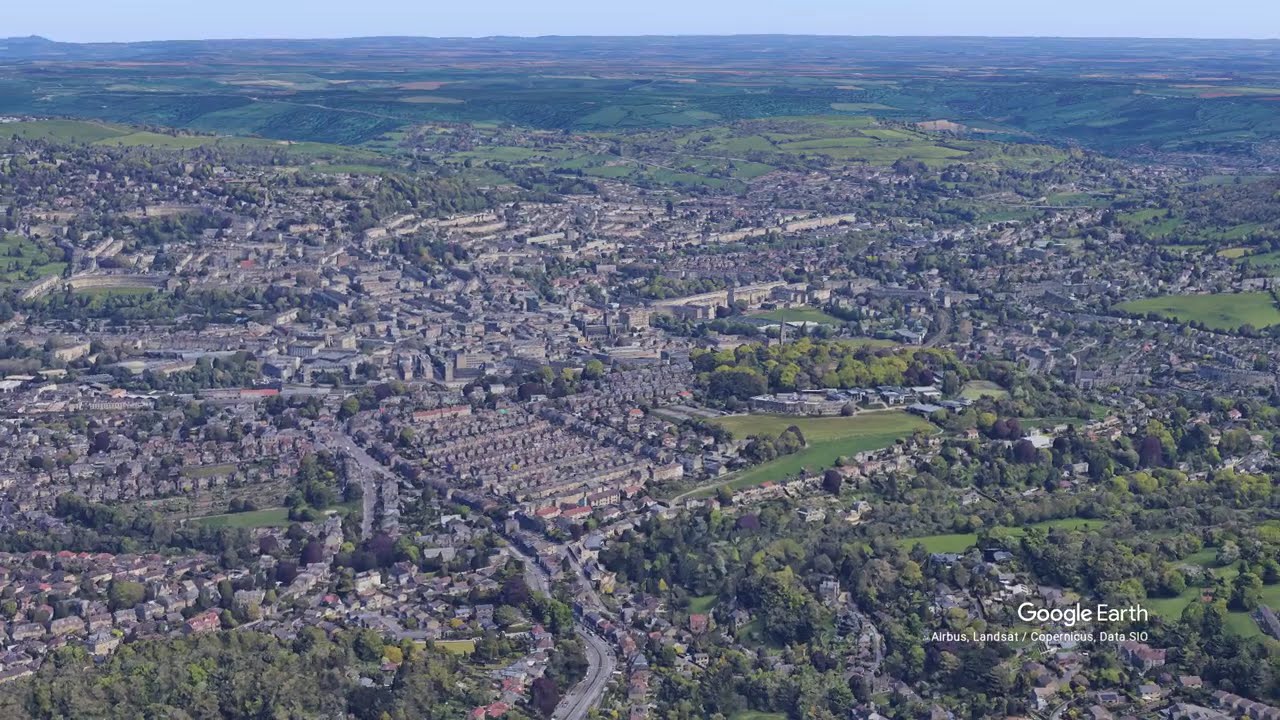 Bath UK Aerial View 3D  Stunning 4K Drone Tour of England’s Roman & Georgian Masterpiece