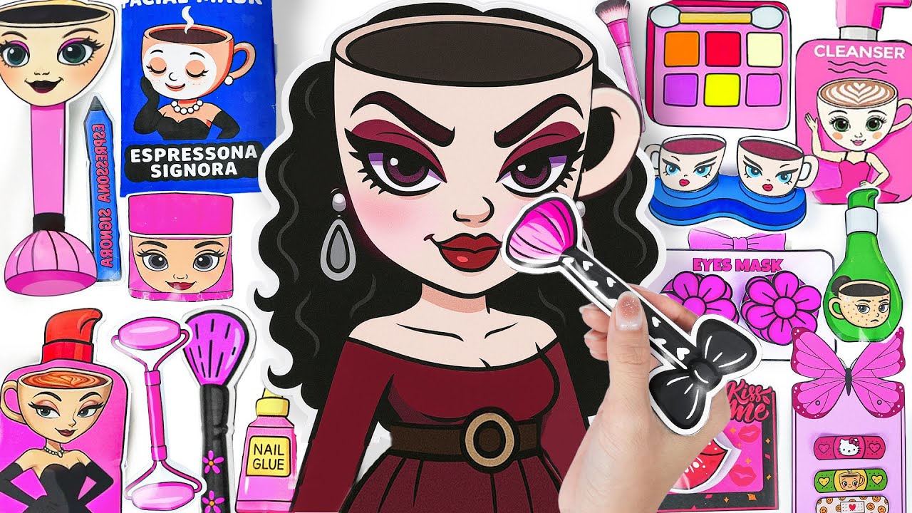 🎀Paper DIY🎀 ESPRESSONA Make Up 💄 Princess BALLERINA CAPPUCCINA Blind Box Unboxing | Hana Paper DIY