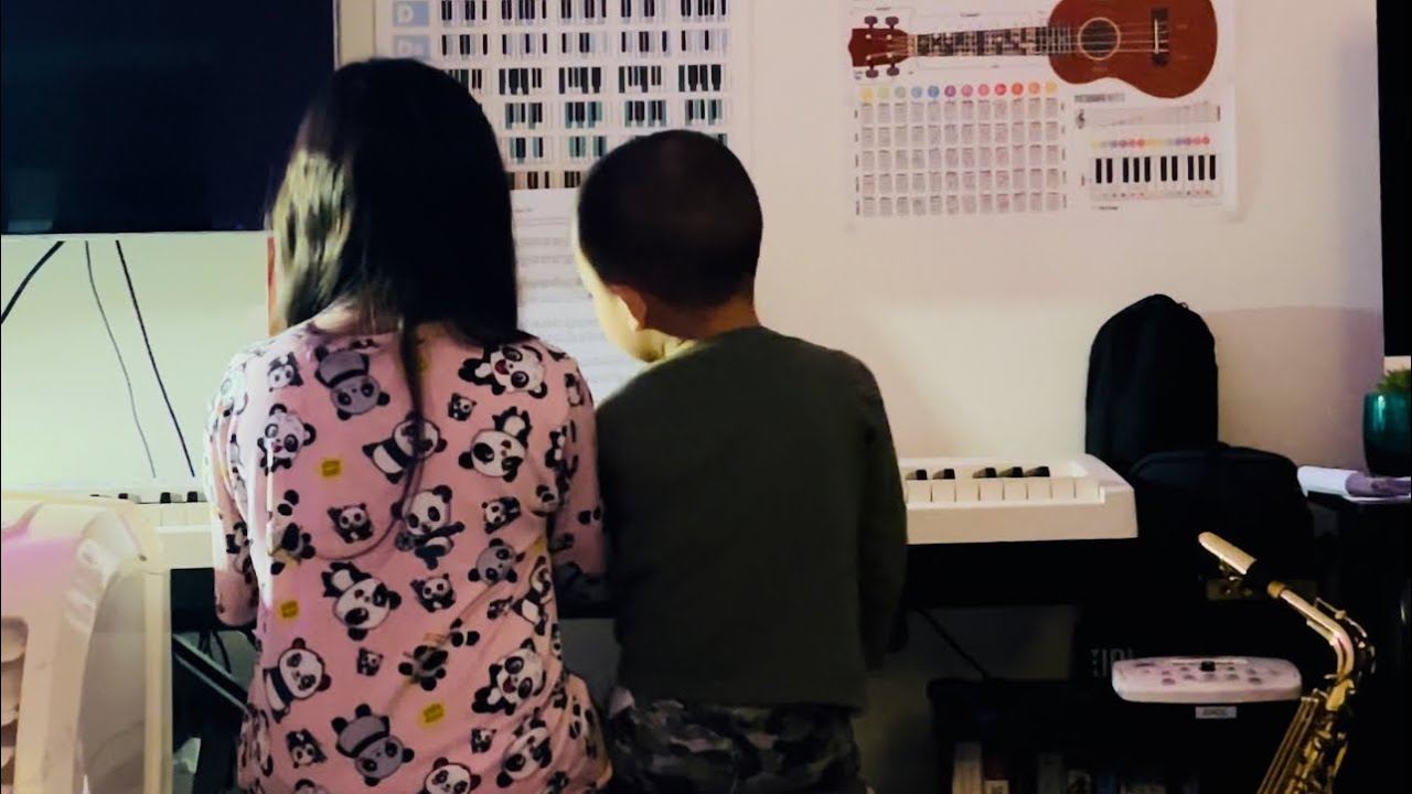 My Sweet Lullaby - A quick practice with my brother . #beginner #musiclovers #musicislife #siblings