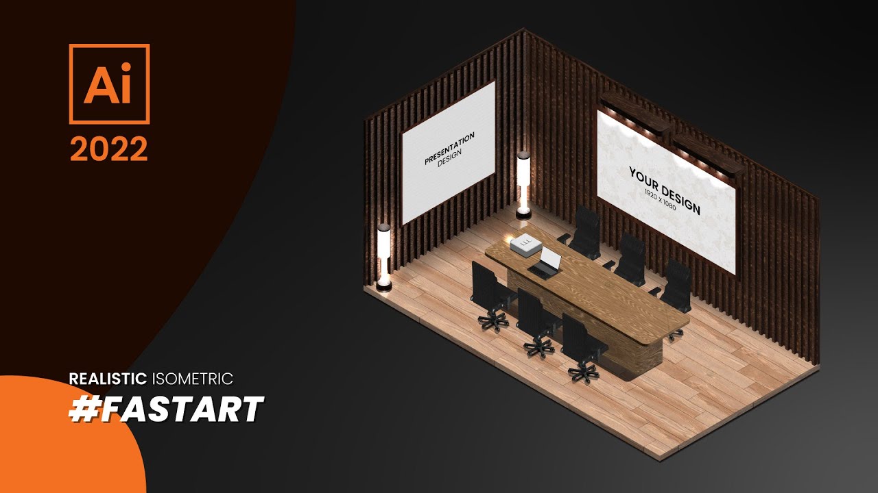 Realistic Isometric Fast Mode with Adobe Ilustrator 2022