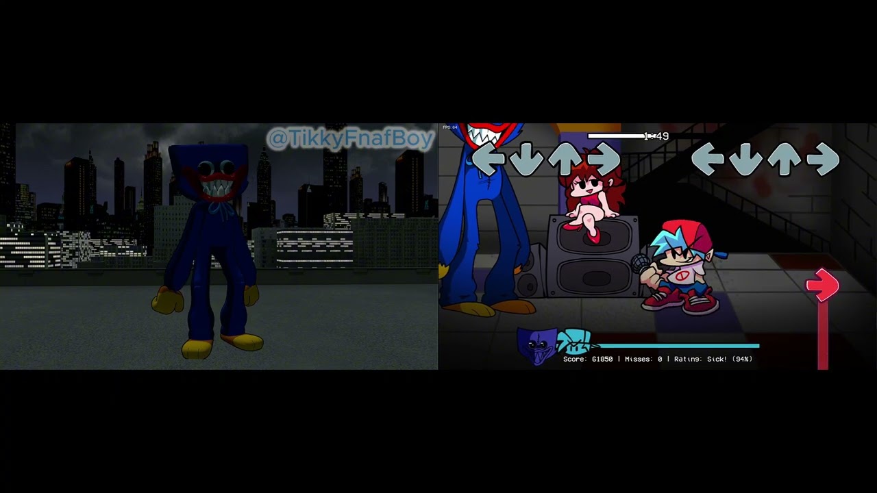 Recreating The FNF Huggy Poses In SFM (Mine And Original Side By Side)