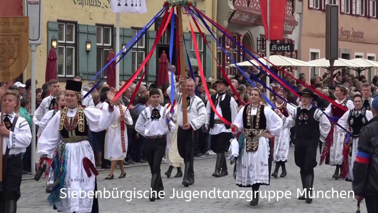Trachtenumzug Dinkelsbühl 2018 (Heimattag der Siebenbürger Sachsen) in HD mit Kommentar