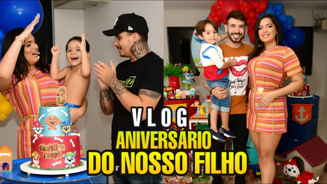 VLOG DO ANIVERSÁRIO do CHRIS de 3 ANOS PATRULHA CANINA