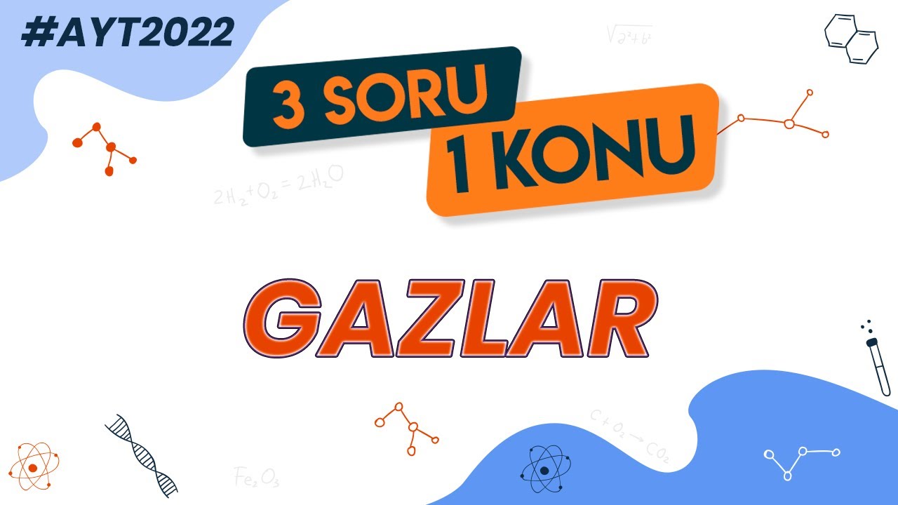 3 SORU 1 KONU 🎯 Gazlar | AYT   #YKS2022 #KimyaAdası